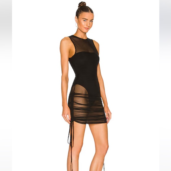 OW Collection x REVOLVE Sandy Mesh Dress in Black Caviar cover up - medium - Picture 2 of 3